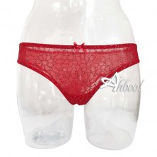 Jadea babydoll rosso in tulle glitter + brasiliana