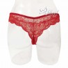 Jadea babydoll rosso in tulle e pizzo + perizoma sexy