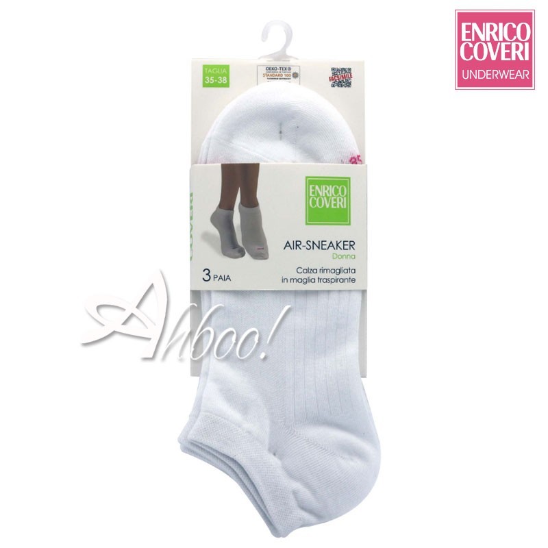 Calze corte donna traspiranti Air Sneaker Enrico Coveri