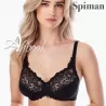 Balconcino TALITA Spiman nero con elegante inserto in pizzo che impreziosisce la coppa