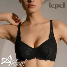Reggiseno 491 Essere Lepel in Pizzo 3D Nero - Vista Frontale