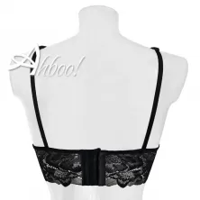 Top Bra STAR Lormar – Retro con pizzo e chiusura a ganci