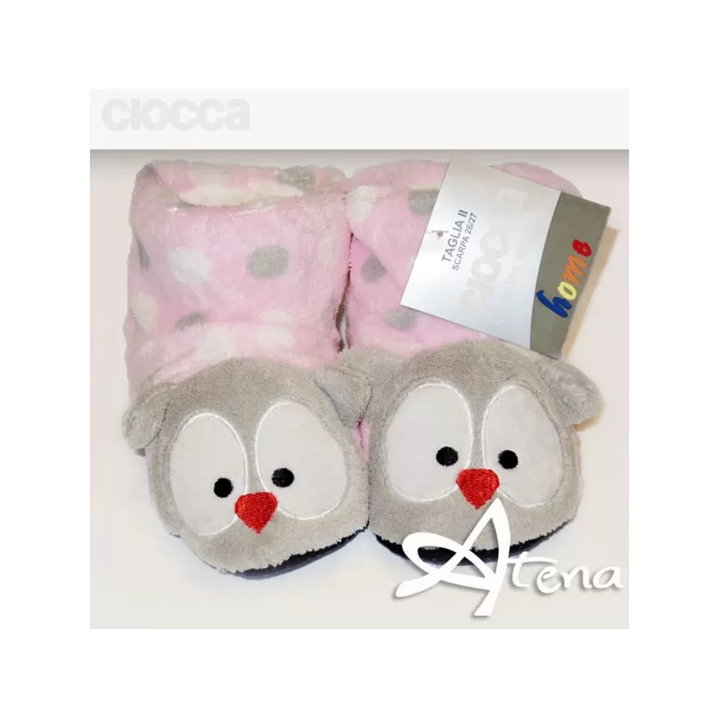 Pantofole bimba Animali Ciocca 238 Gufo