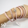 Braccialetto slake doppio con strass