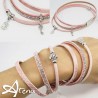 Braccialetto slake doppio con strass