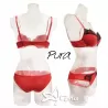 Reggiseno rosso e brasiliana P0510C Pura