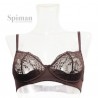 reggiseno marrone di pizzo