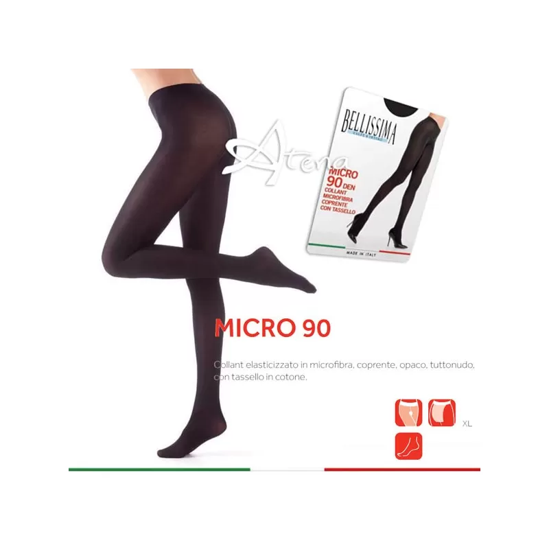 collant invernale in microfibra coprente bellissima micro 90