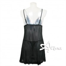Coordinato donna babydoll + sexy vestaglietta + micro perizoma 1193