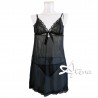 Coordinato donna babydoll + sexy vestaglietta + micro perizoma 1193
