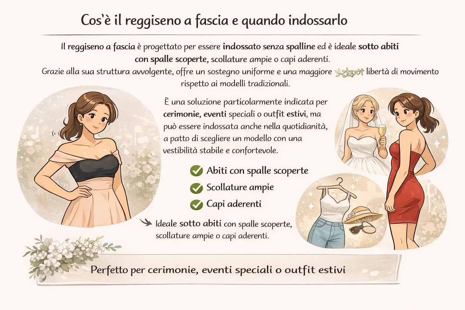 Come scegliere il reggiseno a fascia guida pratica
