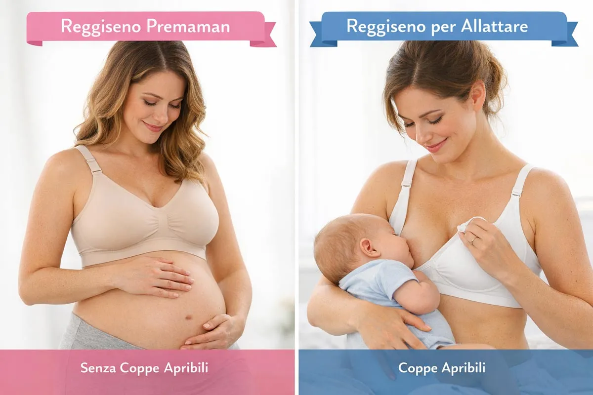 Confronto tra reggiseno premaman e per allattare