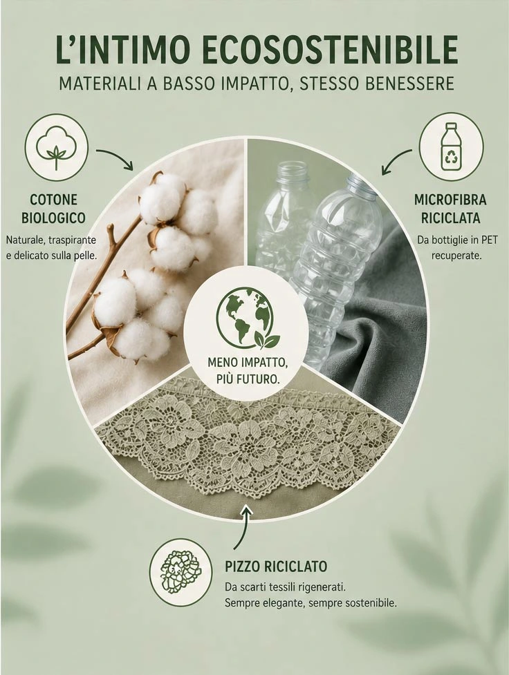 Intimo-eco sostenibile cotone bio tessuto riciclato