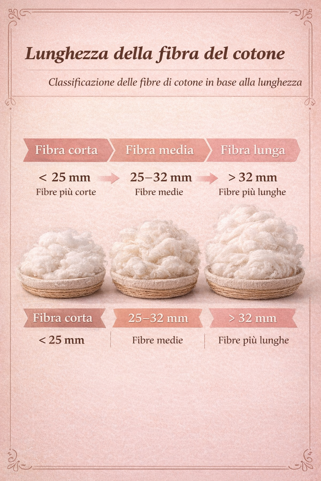 Lunghezza e classificazione delle fibre di cotone