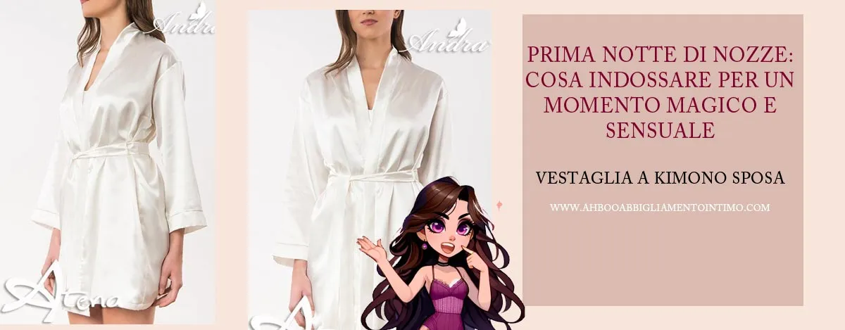 Prima notte di nozze cosa indossare Intimo sposa elegante Vestaglia kimono