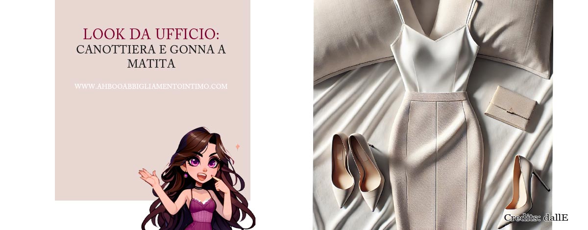 outfit canottiera donna elegante e gonna matita