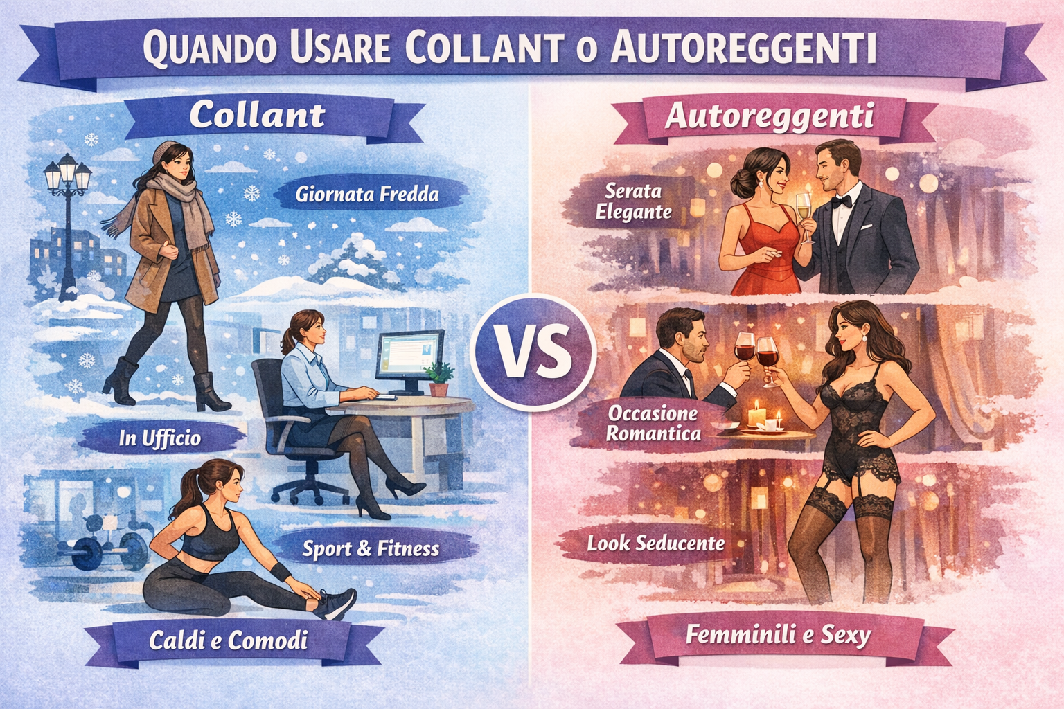 Come scegliere tra collant o autoreggenti per ogni occasione